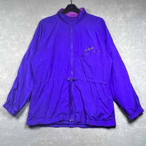 Vintage L.L. Bean Jacket 90s Womens Medium Purple Full Zip Lightweight Nylon